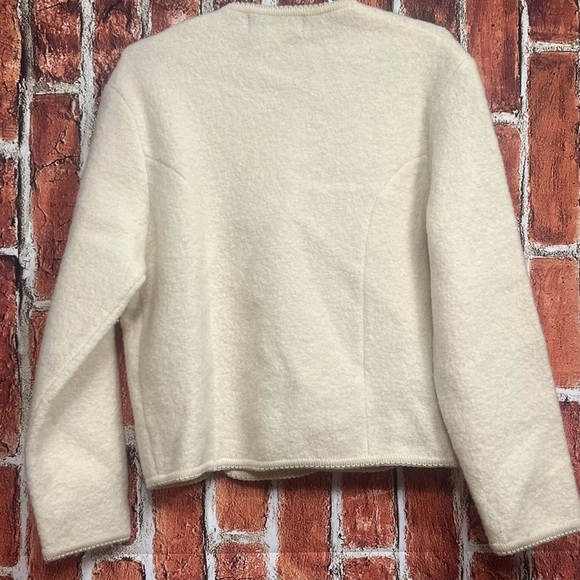 Orvis Sweater Womens Size 10 Wool Long Sleeve button up Vintage - Picture 3 of 4